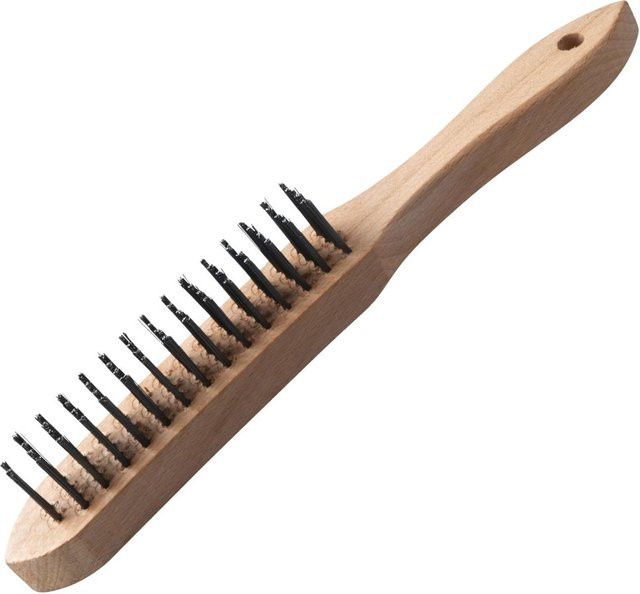 FMprofessional Drahtbürste mit Holzgriff in Braun, Länge: 28 cm - Bild 1