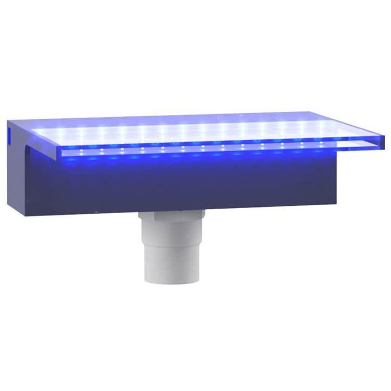 Maison Exclusive Wasserfall-Überlauf aus Acryl mit RGB-LED und Fernbedienung für Teich und Pool, grau, Breite: 30 cm, Höhe: 21 cm, Tiefe: 8 cm - Bild 3
