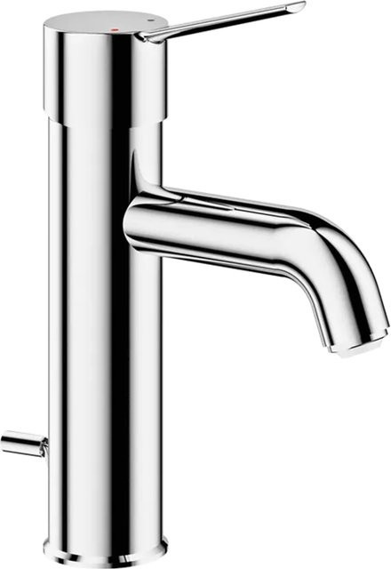 Delabie Einhebel-Waschtischmischer EP in Chrom mit Zugstangen-Ablaufgarnitur, Farbe: Silber - Bild 1