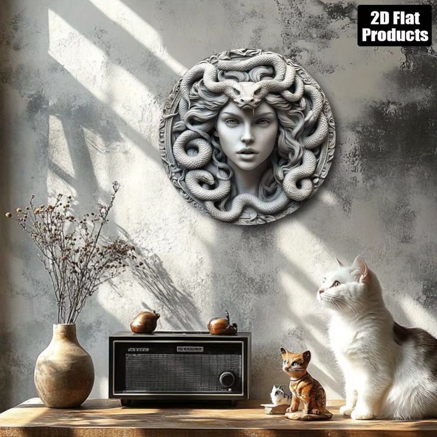 HELLOYOUNG Vintage Medusa Wanddekoration für Bar, Küche und Wohnzimmer - Bild 2