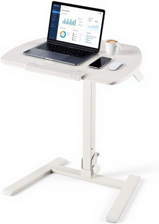 VEVOR Höhenverstellbarer Schreibtisch mit neigbarer MDF-Tischplatte und Metallgestell, Steh-Sitz Tisch für Büro und Zuhause, B/T/H: 65 x 48 x 74-109 cm - Bild 1