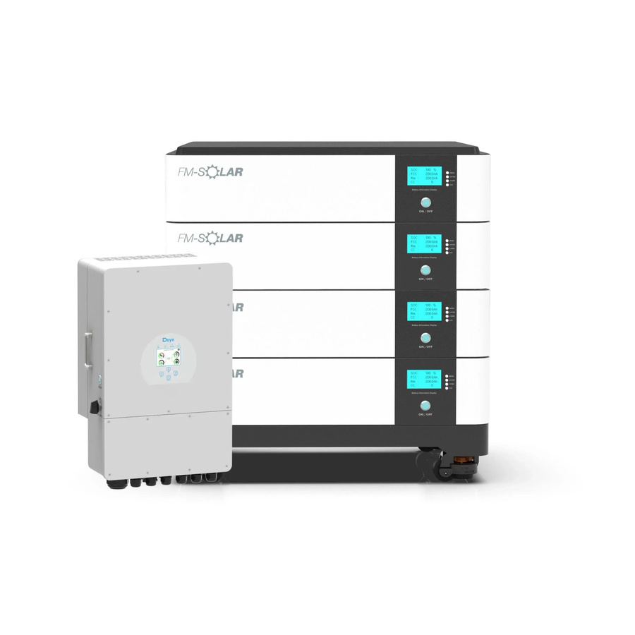 Deye 1-Phasen Hybrid-Wechselrichter On/Off-Grid 5kW mit 40kWh LiFePO4 Stapel-Batteriespeicher in Weiß - Bild 2
