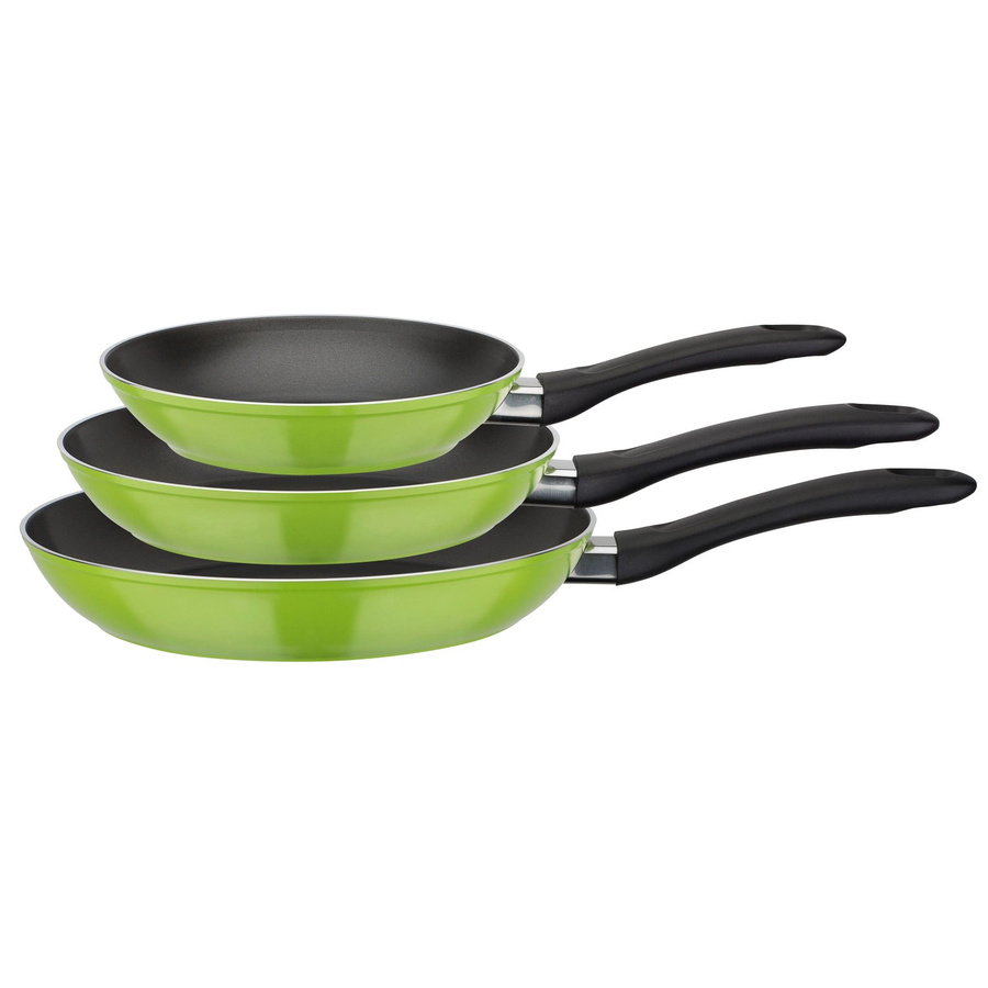 GSW Pfannen-Set Nova 3-tlg. Grün, Durchmesser: 20 cm, 24 cm, 28 cm - Bild 2
