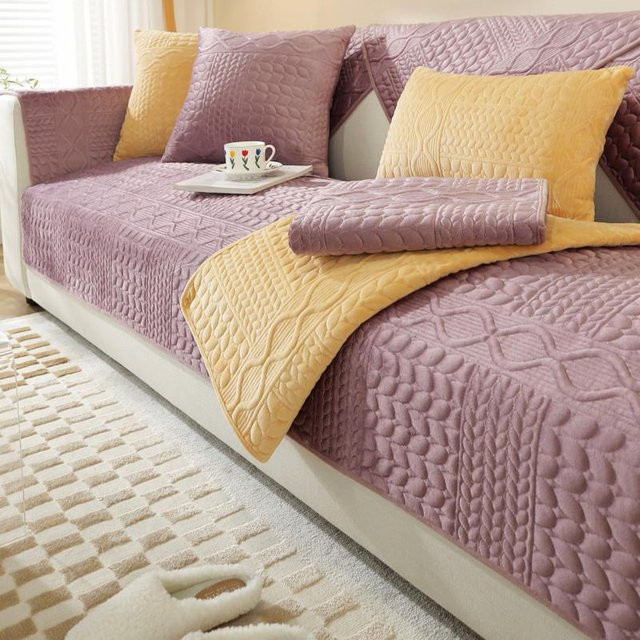 Super Six Geometrisches Sofakissen mit Weizenohren-Motiv, weiches Plüsch-Kissen aus Polyester, B/B/H: 70 x 70 x 1 cm - Bild 1