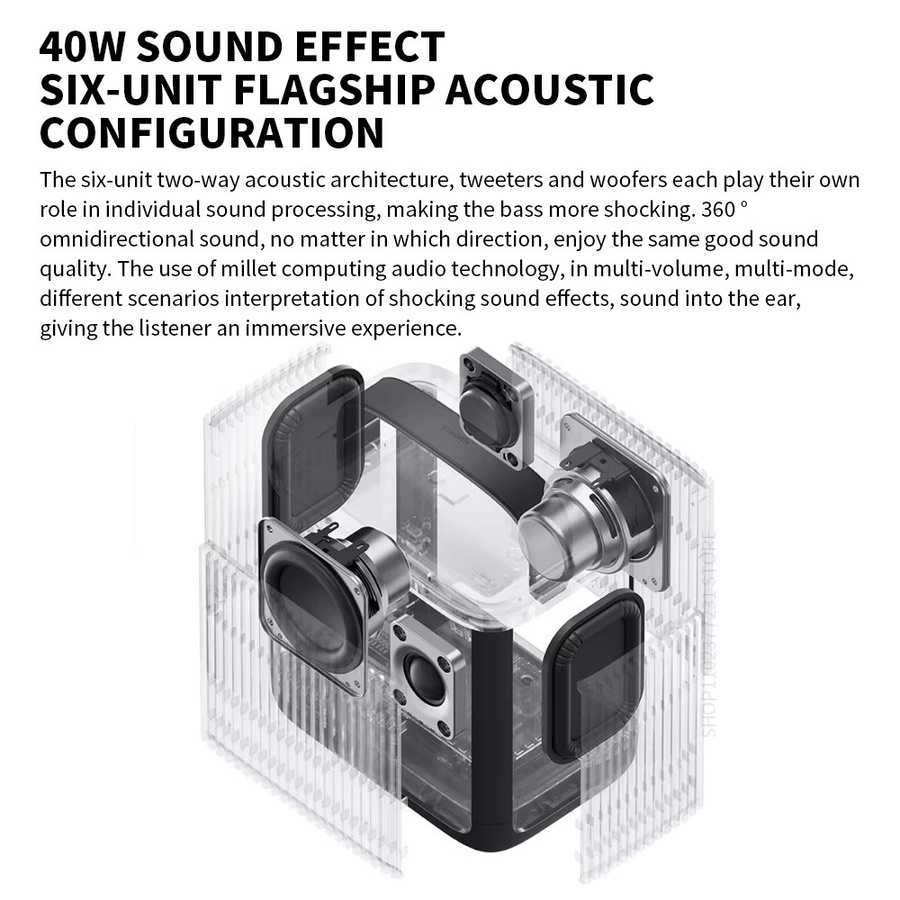 Xiaomi Outdoor-Bluetooth-Lautsprecher Camp 40 W mit HARMAN AudioEFX, IP66 wassergeschützt, Schwarz - Bild 2