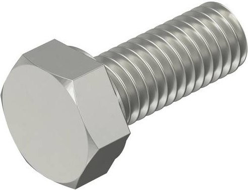 OBO Bettermann Sechskantschraube DIN933 M8x20 aus rostfreiem Edelstahl A4-80, Farbe: Silber, 100 Stück - Bild 1