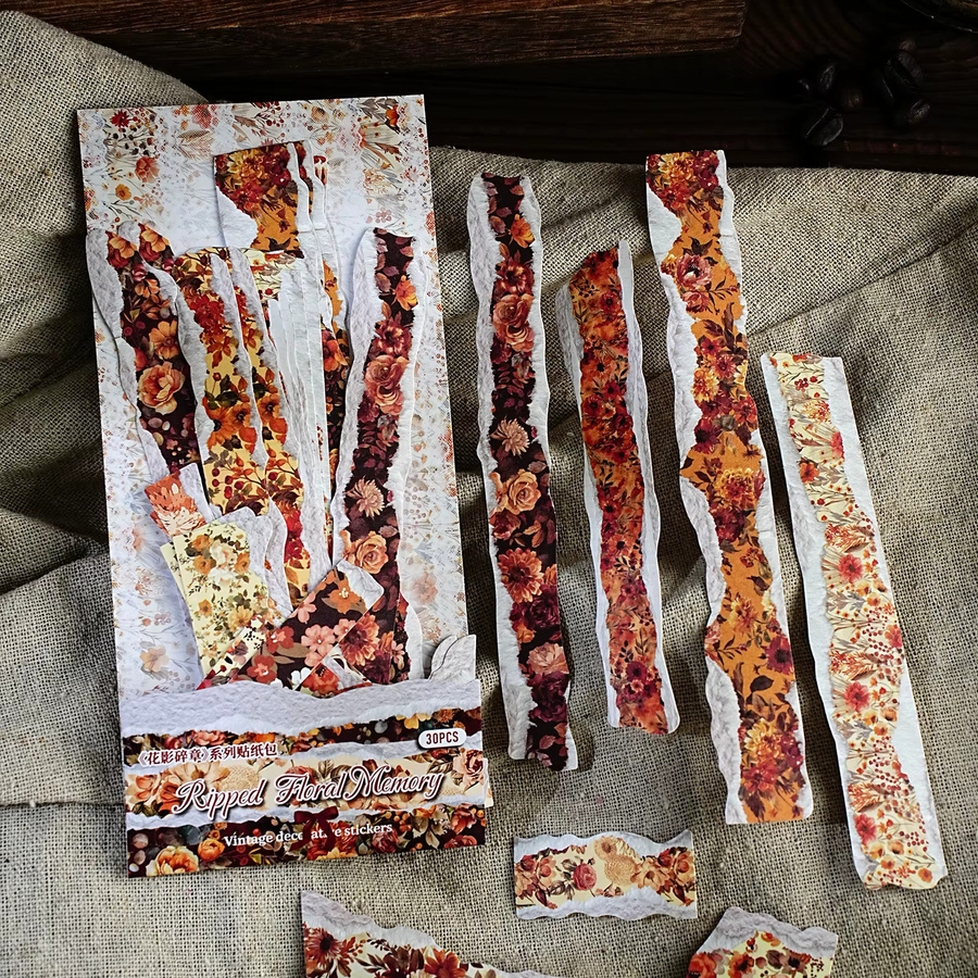 Etori Life Warm Sunshine Flower Sticker mit Herbst-Wildblumen-Motiv, 30 Stück, Mehrfarbig - Bild 4