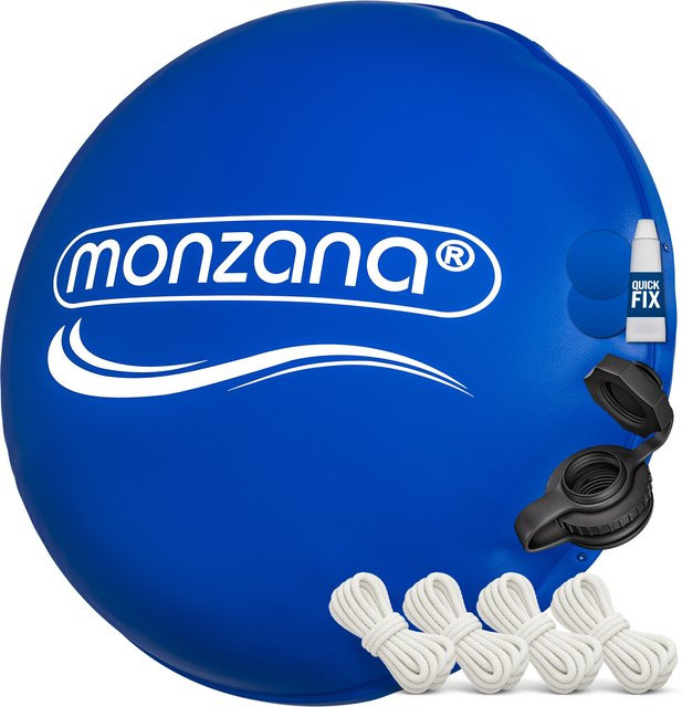 MONZANA Poolkissen XXL Blau Rund Ø 4 m mit Debris-Schutz bis -20°C - Bild 1