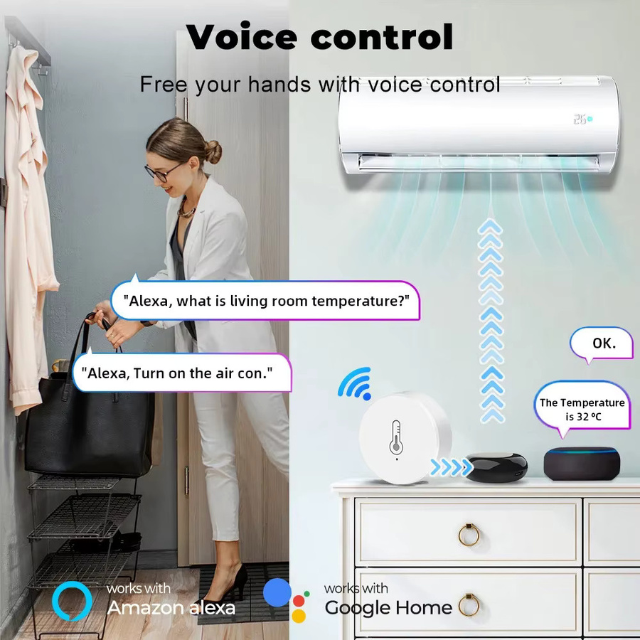 Coolo Zigbee 3.0 Temperatur- und Feuchtigkeitssensor in Weiß für Smart Life Tuya Hub Alexa Google Home - Bild 3