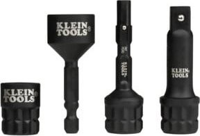 Klein Tools KNECT Schlagschrauber-Steckadapter-Satz 4-teilig, Schwarz, Edelstahl - Bild 1