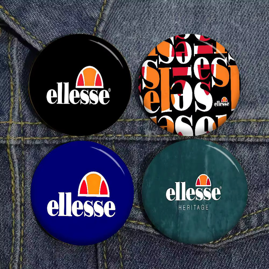 E-Ellesse Brosche, Weißblech, Metall, Unisex - Bild 2