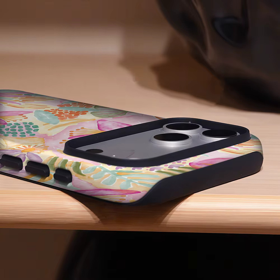 Potdemiel Floral Breeze Handyhülle für iPhone 17 16 15 14 13 Pro Max Plus, robuste doppelschichtige magnetische Hülle, Multicolour - Bild 3