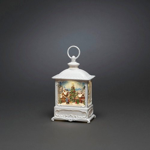 Konstsmide LED-Wasserlaterne in Weiss mit Leuchtmittel, B/H/T: 8,5 x 25 x 13,5 cm - Bild 1