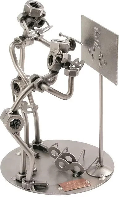 Schraubenmännchen Augenarzt von Hinz & Kunst aus Metall in Silber - Bild 1