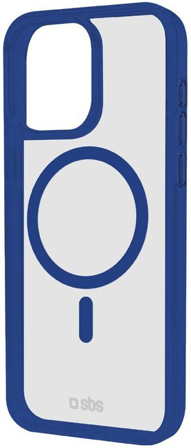 Apple Case für iPhone 15 Plus mit farbigen Rändern in Blau und Transparent, kompatibel mit MagSafe - Bild 1