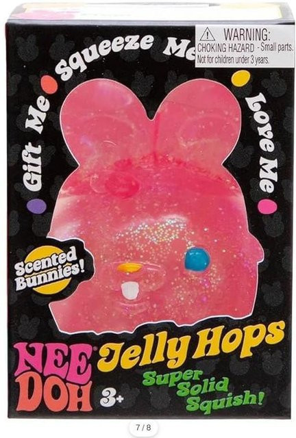 Nee Doh Jelly Hops Plastik-Hase Stressball, rosa - Bild 1