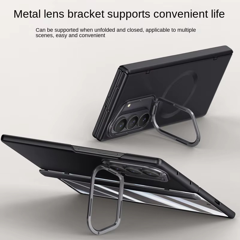 Samsung MagSafe Schutzhülle für Samsung Galaxy Z Fold 7 mit Federscharnier und 9H-Hartglasfolie in Silber - Bild 2