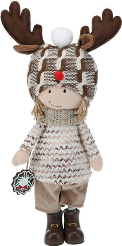 HOME STYLING Weihnachtsfigur aus Plüsch in Mehrfarbig, Höhe: 47 cm - Bild 1