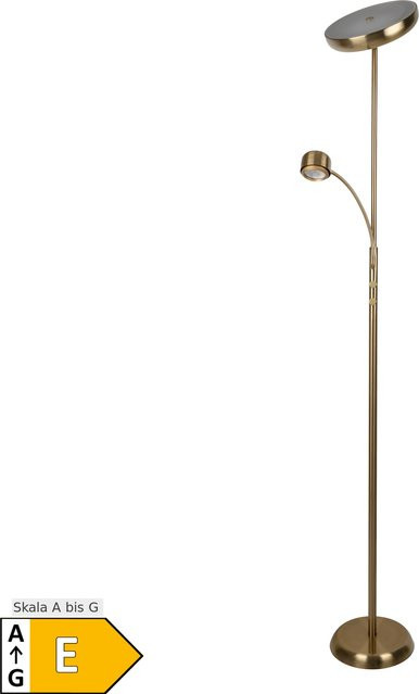 Näve LED Stehleuchte ROMIS mit Lesearm in Messing Matt, Höhe: 180 cm - Bild 1