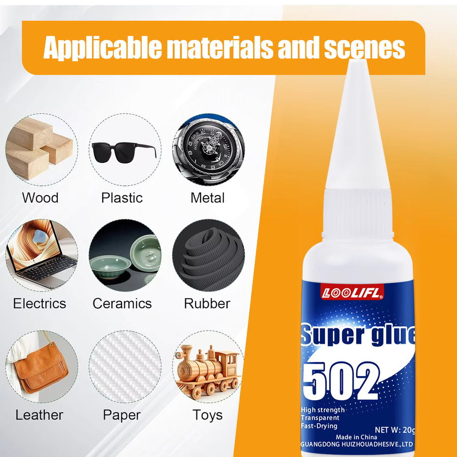 Loolifl 502 Superkleber Cyanacrylat transparent schnell trocknend und sofort haftend - Bild 5