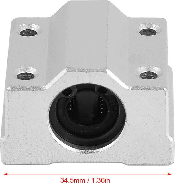 4 Stück SCS8UU 8mm Lineare Gleitbuchsen Kugelgelagerte Gleitblöcke für 3D-Drucker von DIYelecs in Silber - Bild 1