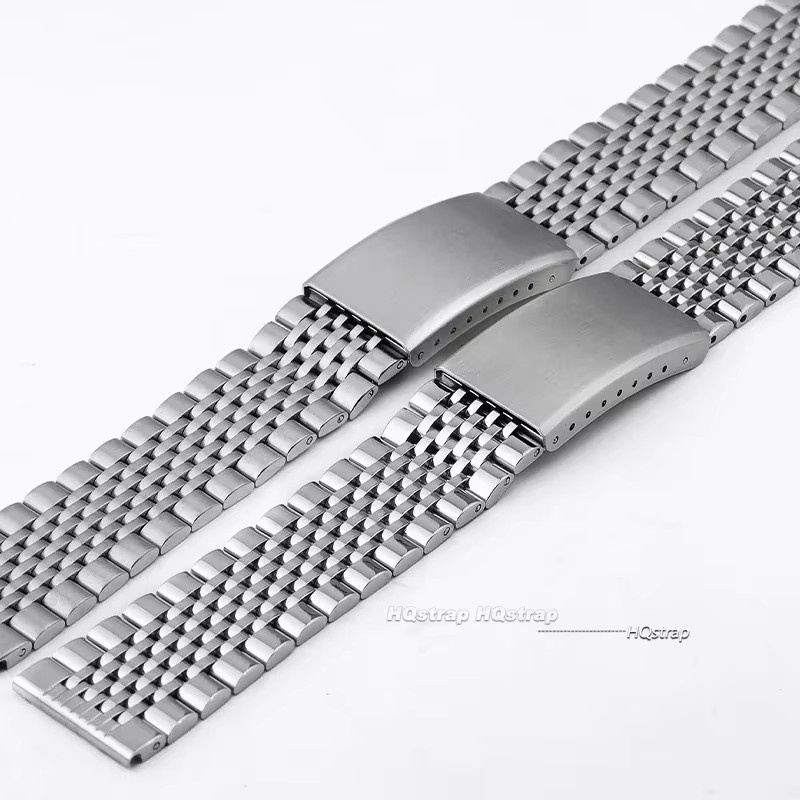 HQstrap Uhrenarmband Edelstahl, Silber, 18 mm 20 mm 22 mm, Unisex - Bild 3