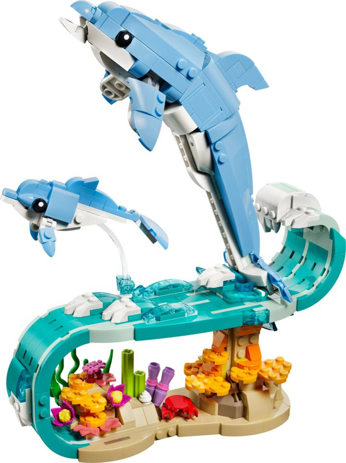 LEGO Creator 3-in-1 Meerestiere 31385 Spielset mit 542 Steinen für Delfine, Seepferdchen und Krabben - Bild 1