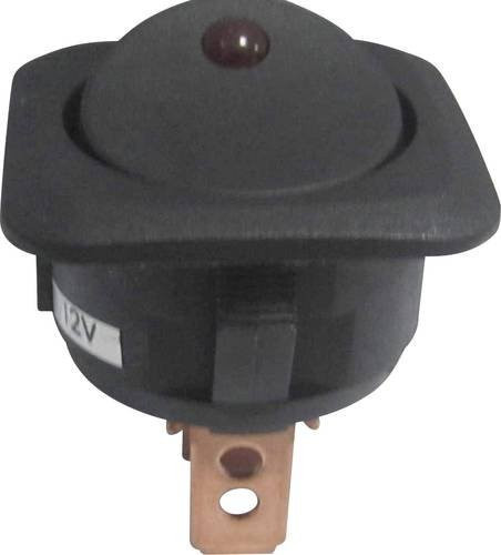 TRU Components Kfz-Wippschalter TC-R13-203L-SQ Rot 12 V/DC 25A 1 x Aus/Ein rastend - Bild 1