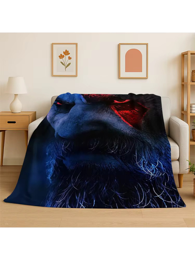 Livrane Retro God of War Kratos Flanell-Decke, weiche und warme Wurfdecke in Multicolour - Bild 2