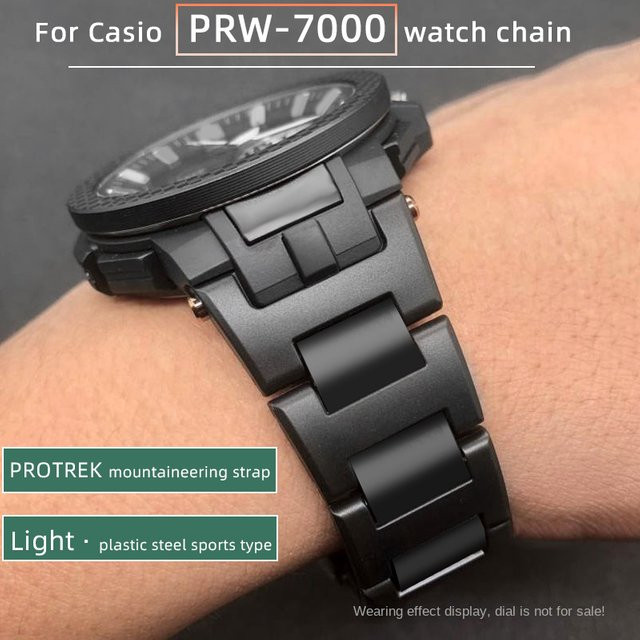 Casio Uhrenarmband Edelstahl, Schwarz, Unisex - Bild 1
