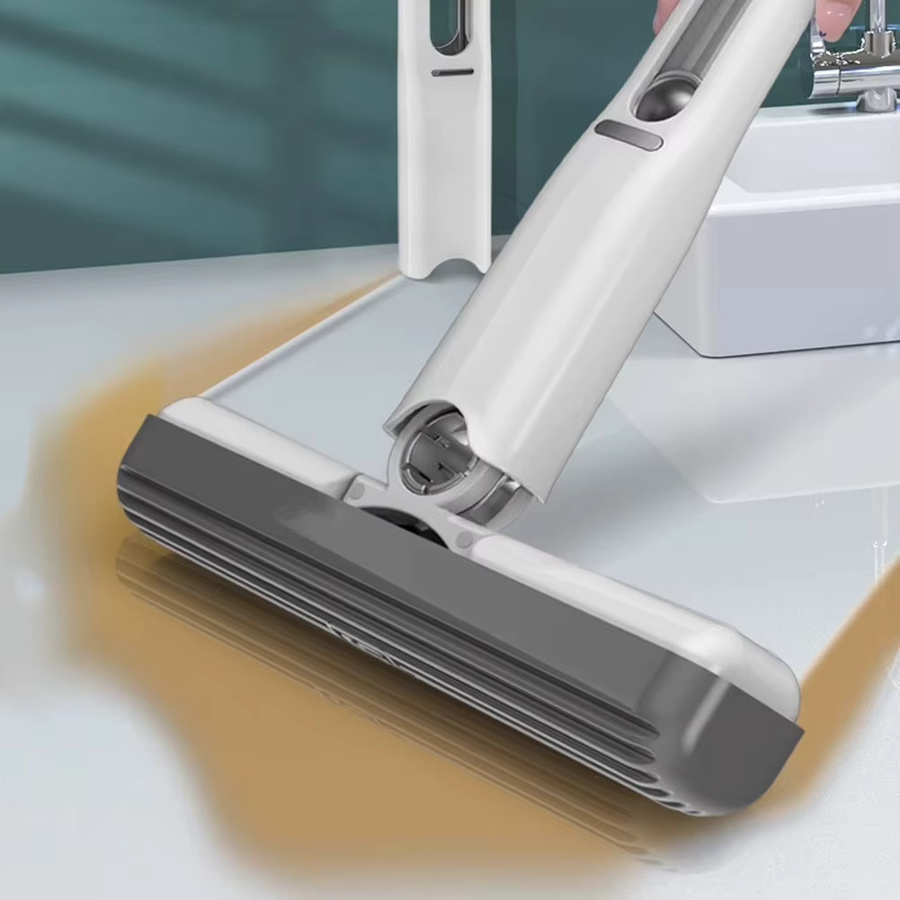 VIBRATITE Mini Schwamm Mopp Tragbar in Grau und Weiß für Desktop, Bad, Küche und Auto - Bild 3