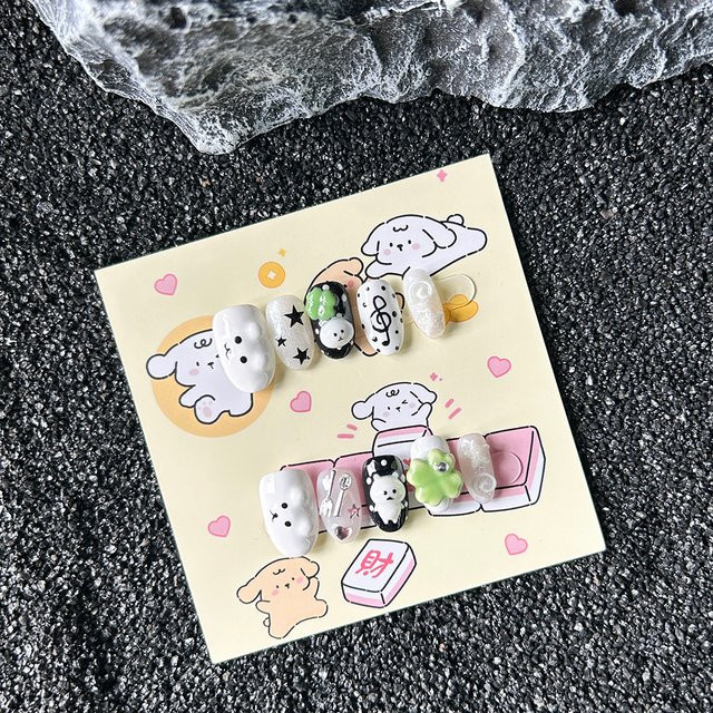 Keeppley Press On Nails, Rilakkuma Cartoon Design, Glänzend - Bild 1