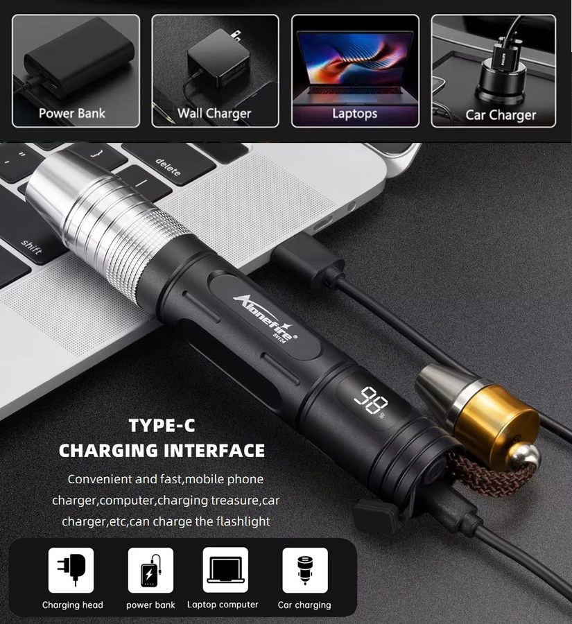 Alonefire 4 in 1 LED UV Taschenlampe mit 365 nm und 395 nm für die Identifikation von Schmuck, Edelsteinen und Bernstein in Smaragdgrün - Bild 4