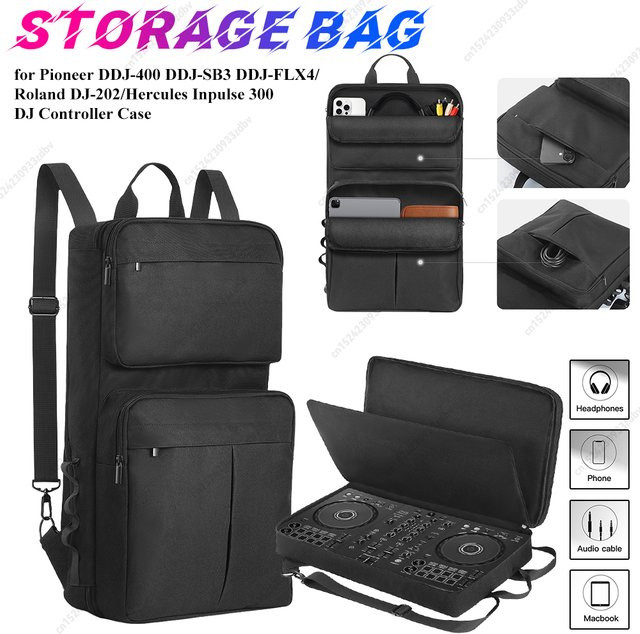 DJ-Rucksack APWIKOGER für Pioneer DDJ-400, DDJ-FLX4 und Roland DJ-202 in Schwarz - Bild 1