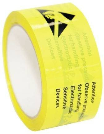 Antistat ESD-Klebeband Gelb, Breite: 50 mm, Länge: 65 m - Bild 1