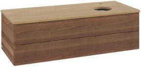 V&B Waschtischunterschrank Antao mit Frontstruktur in Eiche, B/T/H: 120 x 36 x 50 cm - Bild 1