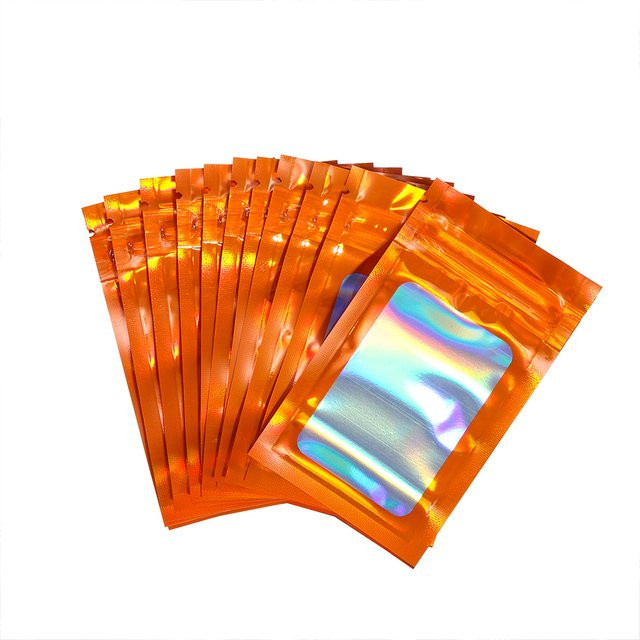 50 Stück YouYoungDifferent Holografische Zip Lock Plastikbeutel in 6 Farben für DIY Schmuck und Aufbewahrung - Bild 1