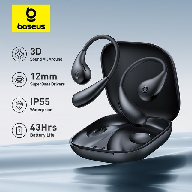 Baseus BF1 Lite Open-Ear Sport Bluetooth 5.4 Kopfhörer mit Ohrhaken und 60 Stunden Spielzeit - Bild 1