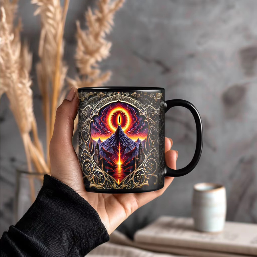 ZhonestlyK Keramik-Kaffeetasse in Schwarz und Multicolour - Bild 3