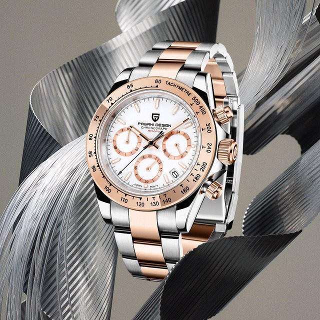 PAGANI DESIGN Chronograph, Quarz, Gold, Edelstahl, Herren - Bild 1
