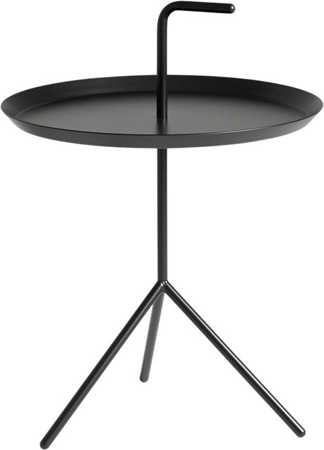 HAY Dlm Beistelltisch XL in Schwarz aus pulverbeschichtetem Stahl - Bild 1