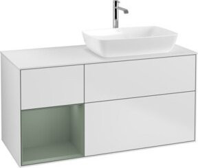 V&B Waschtischunterschrank Finion mit Wandbeleuchtung, Weiß lackiert, Breite: 120 cm, Tiefe: 50,1 cm, Höhe: 50,1 cm - Bild 1