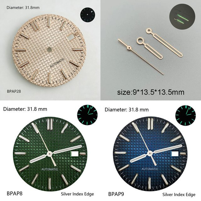 FLZX Zifferblatt, 31,8 mm, Eisblau, Roségold, NH35 Uhrwerk, Unisex - Bild 1