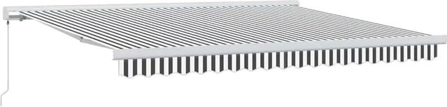 vidaXL Markise einziehbar Anthrazit und Weiß B: 4 m, T: 3 m, aus Aluminium und Polyester - Bild 1