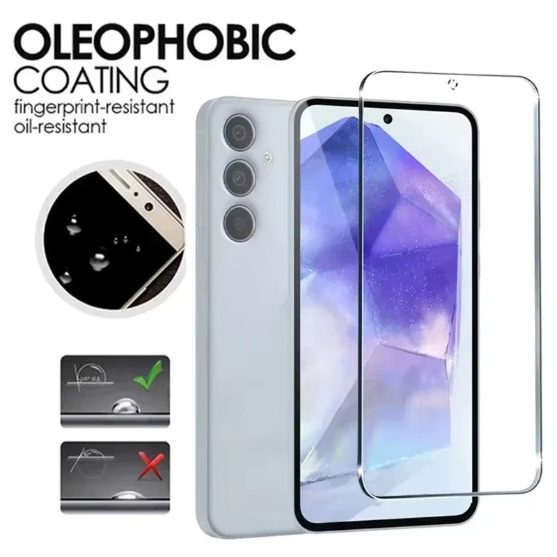 Displayschutzfolie aus gehärtetem Glas für Samsung Galaxy A56 A55 A54 5G A36 A26 A16 A06 A35 A34 A14 A15 A17 A07 S24 S23 S25 FE, transparent - Bild 3