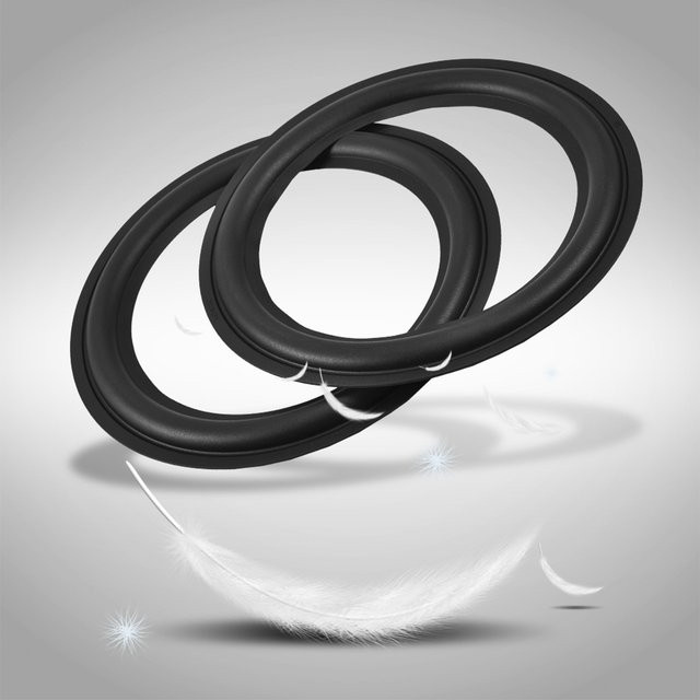 YOUTHINK 8 Zoll Lautsprecher Ersatz-Gummiring für Woofer Surround Reparatur Set, 2 Stück, Schwarz - Bild 1