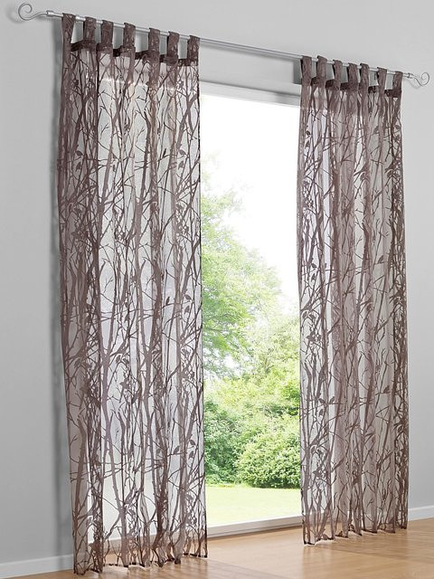 Dekostore Heine Home Stoffpaneel in Transparent und Braun aus Viskose-Polyester-Mischung - Bild 1