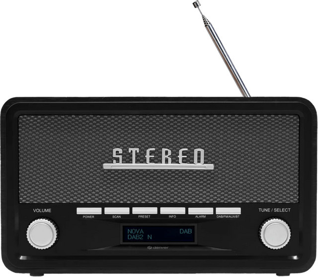 Denver DAB-18 Retroradio mit DAB+, UKW, Bluetooth und Weckfunktion in Schwarz oder Grau - Bild 2
