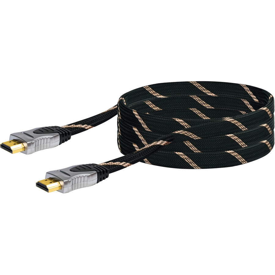 Schwaiger Flach-HDMI-Kabel mit Ethernet/LAN in Schwarz, Länge: 5 m - Bild 2