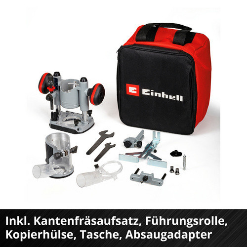 Einhell Akku-Oberfräse und Kantenfräse TP-RO 18 Set Li BL Solo in Schwarz-Rot mit 6mm Aufnahme - Bild 3